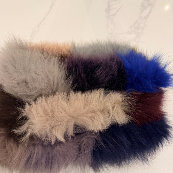Jocelyn 100% Fox Fur Neck Ring Scarf - Color Block/Multi color - Picture 6 of 10